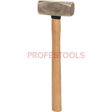 Nieiskrzący młotek dwuobuchowy 1500g L=400mm drewniany trzonek BRONZE  KS TOOLS 963.2052