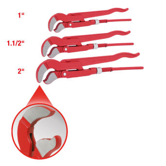 Zestaw klucze do rur 1" - 1.1/2" - 2" 3szt KS TOOLS 113.2100