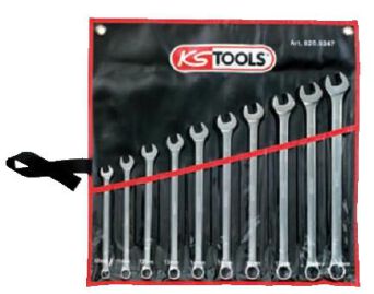 KS TOOLS Zestaw kluczy płasko-oczkowych, ekstra długich 10-19mm