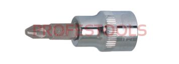 KS TOOLS Nasadka 1/2" z grotem PZ1 krótki CHROME 918.1680