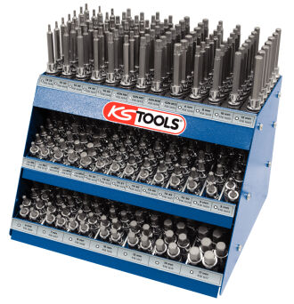 KS TOOLS Ekspozytor nasadek z grotami 1/2" CHROME 385sz. 918.0310