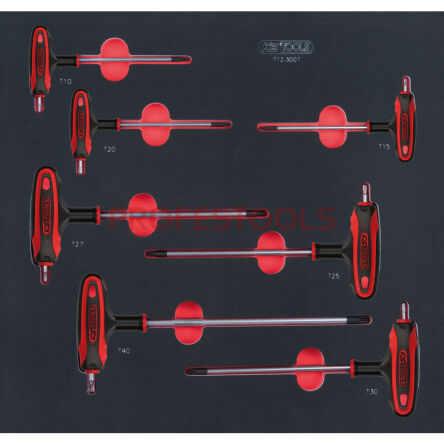 Klucze TORX 10-40mm 7szt wkładka 2/3 KS TOOLS 712.3007