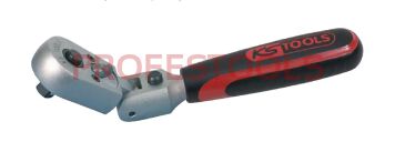 KS TOOLS Grzechotka 1/4" z przegubem L=140mm 45 zębów CLASSIC 911.1495