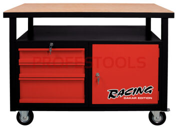 KS TOOLS Stół warsztatowy z 3 szufladami i 1 drzwiczkami na kółkach 1200x600mm 865.0101