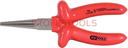 KS TOOLS Szczypce okrągłe długie L=160mm izolowane 1000V CLASSIC 117.1290