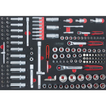 Nasadki  1/4"+3/8"+1/2" 151szt wkładka 1/1 KS TOOLS 711.0151