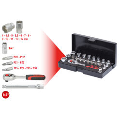 Zestaw nasadek 1/4" SUPERLOCK 23sz. KS TOOLS 911.0623