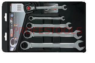 KS TOOLS Zestaw kl z grzechotką 10-19mm 503.4204