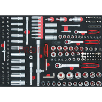 Nasadki 1/4"+3/8"+1/2" 180szt wkładka 1/1 KS TOOLS 711.0180