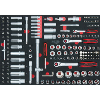 Nasadki 1/4"+3/8"+1/2" 180szt wkładka 1/1 KS TOOLS 711.0180