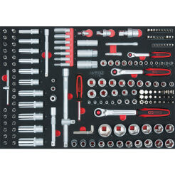 Nasadki 1/4"+3/8"+1/2" 180szt wkładka 1/1 KS TOOLS 711.0180