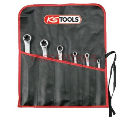 KS TOOLS Zestaw kluczy oczkowych TORX TX-E E6-E24, 6sz.