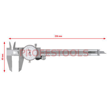 Suwmiarka zegarowa 150mm dokładność +/- 0.01 KS TOOLS 300.0547	