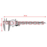 Suwmiarka zegarowa 150mm dokładność +/- 0.01 KS TOOLS 300.0547	