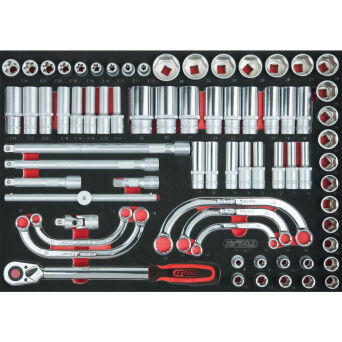 Nasadki  1/2" 71szt wkładka 1/1 KS TOOLS 711.0071