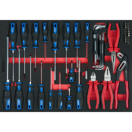 Szczypce, wkrętaki PH+ płaskie, bity 59szt  wkładka 1/1 KS TOOLS 711.1059