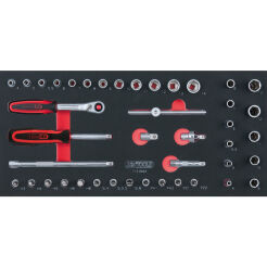 Nasadki 1/4" 42szt wkładka 1/3 KS TOOLS 713.0042