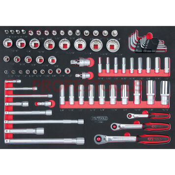 Nasadki 1/4"+3/8"+1/2" 12-kątne 80szt wkładka 1/1 KS TOOLS 711.0080