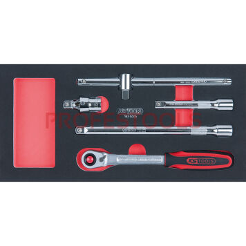 Grzechotka 1/2" z przedłużkami 5szt CHROME wkładka 1/3 KS TOOLS 783.5005