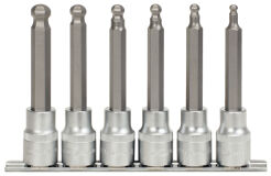 KS TOOLS Zestaw nasadki 1/2" z gtrotem 6-kt długie kulowe 5-12mm 6sz. CLASSIC 911.1650