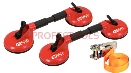 KS TOOLS Zestaw przyssawek do szyb 3sz. 140.1010