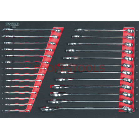 Klucze płasko-oczkowe 6-32mm 26szt wkładka 1/1 KS TOOLS 711.0026