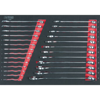 Klucze płasko-oczkowe 6-32mm 26szt wkładka 1/1 KS TOOLS 711.0026