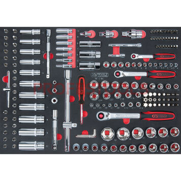 Nasadki 1/4"+3/8"+1/2" 180szt CHROME wkładka 1/1 KS TOOLS 781.0180