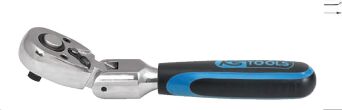 KS TOOLS Grzechotka 1/4" z przegubem L=140mm 72 zęby CHROME 918.1493