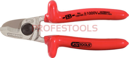 KS TOOLS Izolowane nożyce jednoręczne do kabli miedź i alu Fi 17mm L=165mm CLASSIC 117.1287