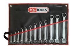 KS TOOLS Zestaw podwójnych kluczy oczkowych, prostych ULTIMATE  8sz. 