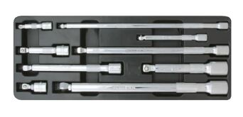 KS TOOLS Zestaw przedłużek 1/4"- 3/8"- 1/2" z blokadą 9sz. 918.0009