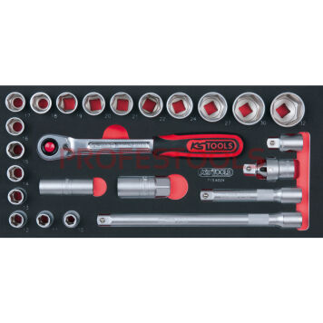 Nasadki 1/2" 24szt wkładka 1/3 KS TOOLS 713.4024