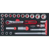 Nasadki 1/2" 24szt wkładka 1/3 KS TOOLS 713.4024