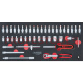 Nasadki 1/4" 46szt wkładka 1/3 KS TOOLS 713.2046