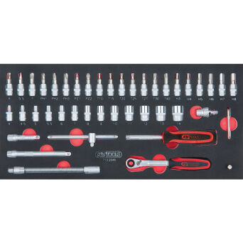 Nasadki 1/4" 46szt wkładka 1/3 KS TOOLS 713.2046