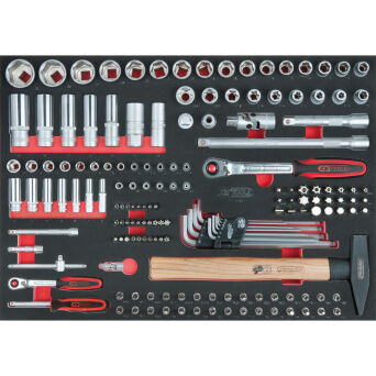 Nasadki 1/4"+1/2" 163szt wkładka 1/1 KS TOOLS 711.0163