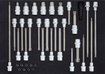 KS TOOLS Wkładka do wózka nasadki 1/2" z grotami 38sz. [2/3] 911.4500