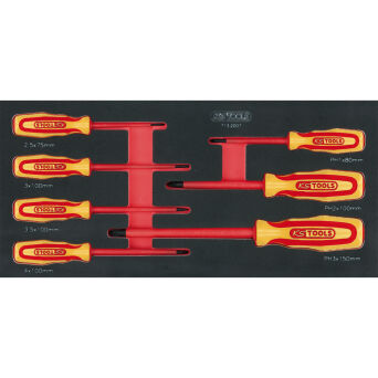 Wkrętaki izolowane PH + płaskie 7szt wkładka 1/3 KS TOOLS 713.2007