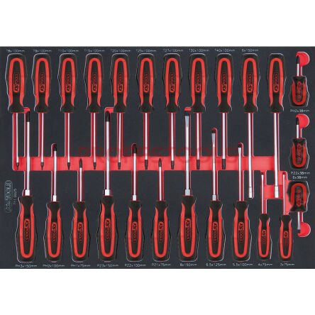 Wkrętaki PH+ PZ+ płaskie +TORX  25szt  wkładka 1/1 KS TOOLS 711.0025