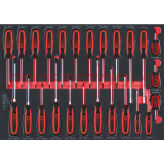 Wkrętaki PH+ PZ+ płaskie +TORX  25szt  wkładka 1/1 KS TOOLS 711.0025