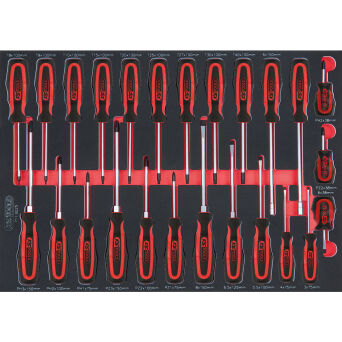 Wkrętaki PH+ PZ+ płaskie +TORX  25szt  wkładka 1/1 KS TOOLS 711.0025