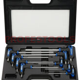 KS TOOLS Zestaw kluczy imbusowych T TORX TX z otworem TB10-TB50 9sz. 151.8160