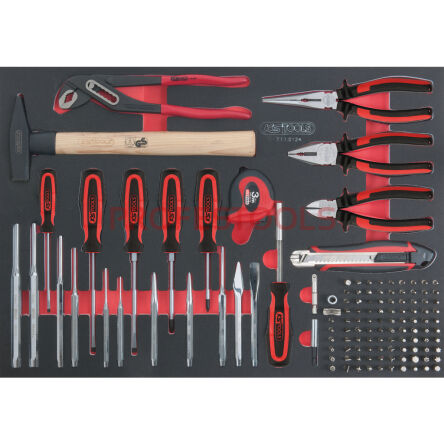 Szczypce, bity, wkrętaki 124szt  wkładka 1/1 KS TOOLS 711.0124