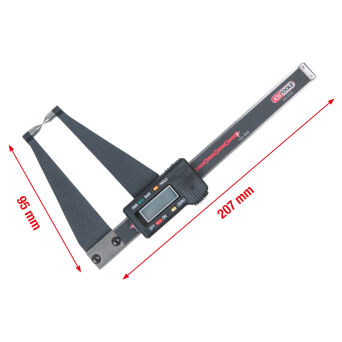 Suwmiarka elektroniczna do tarcz hamulcowych 0-100mm L=207mm KS TOOLS 300.0539