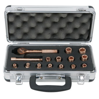 Nieiskrzący zestaw nasadek 1/4"  4-14mm BERYLLIUM  KS TOOLS 962.1485