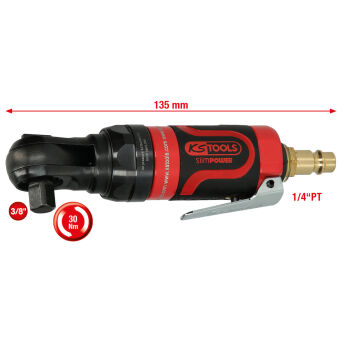 Pneumatyczna grzechotka 3/8" 30Nm L=135mm SlimPOWER KS TOOLS 515.5510